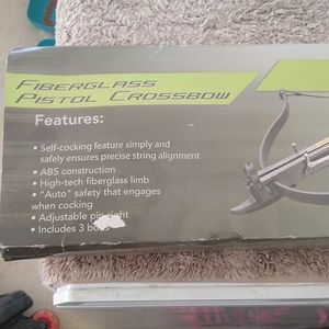 Silent strike fiberglass pistol crossbow